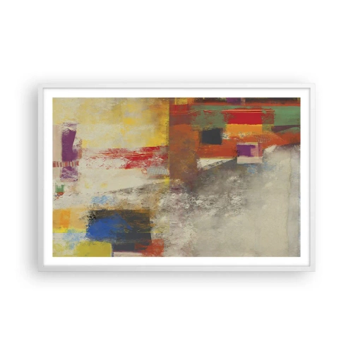 Affisch i vit ram - Färgernas geometri - 91x61 cm