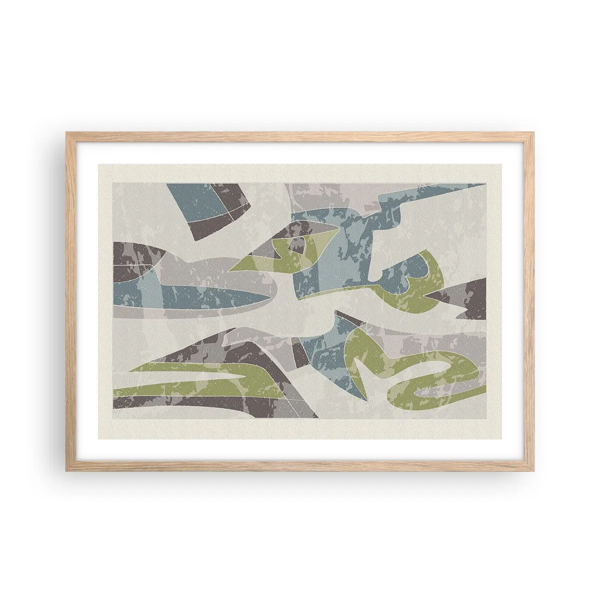 Affisch i ram av ljusek - Komposition bakom glas - 70x50 cm