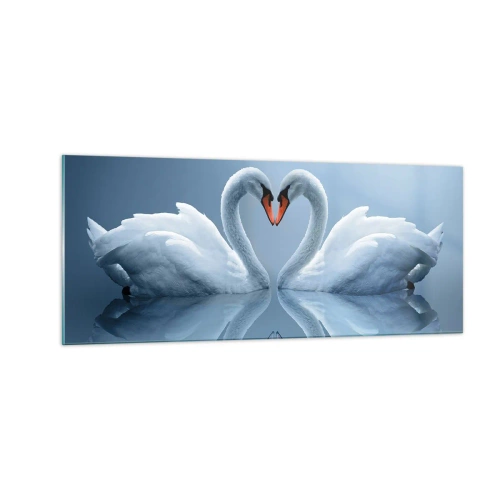 Glastavla - Bild på glas - Tid för kärlek - 100x40 cm