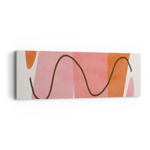 Canvastavla - Bild på duk - Formernas mjuka rörelse - 90x30 cm
