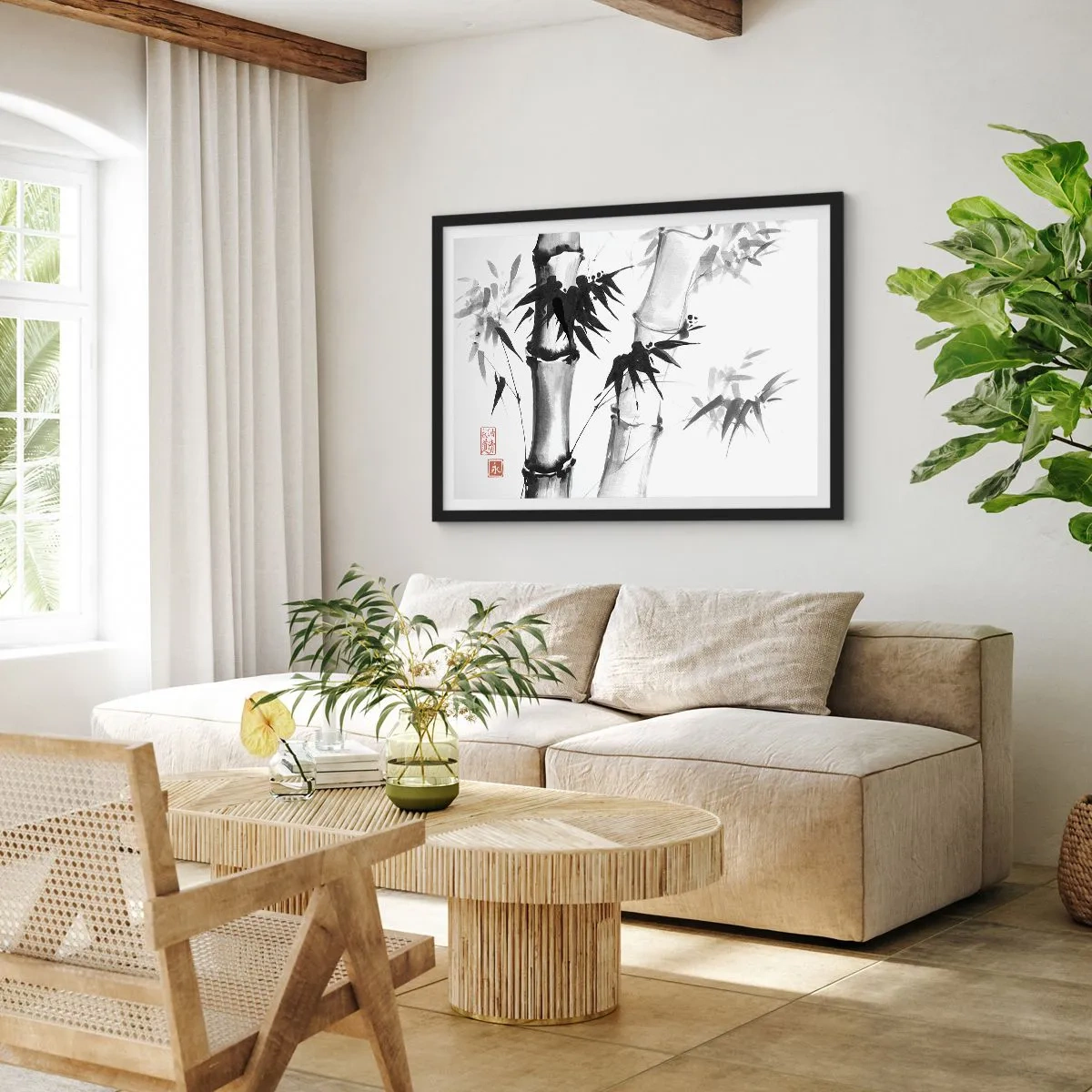 Affisch i svart ram - Inzoomad orient - 100x70 cm