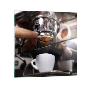 Glastavla - Bild på glas - En bra stund på dagen - 40x40 cm