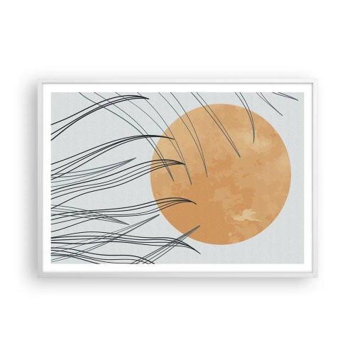 Affisch i vit ram - Alltid mot solen - 100x70 cm