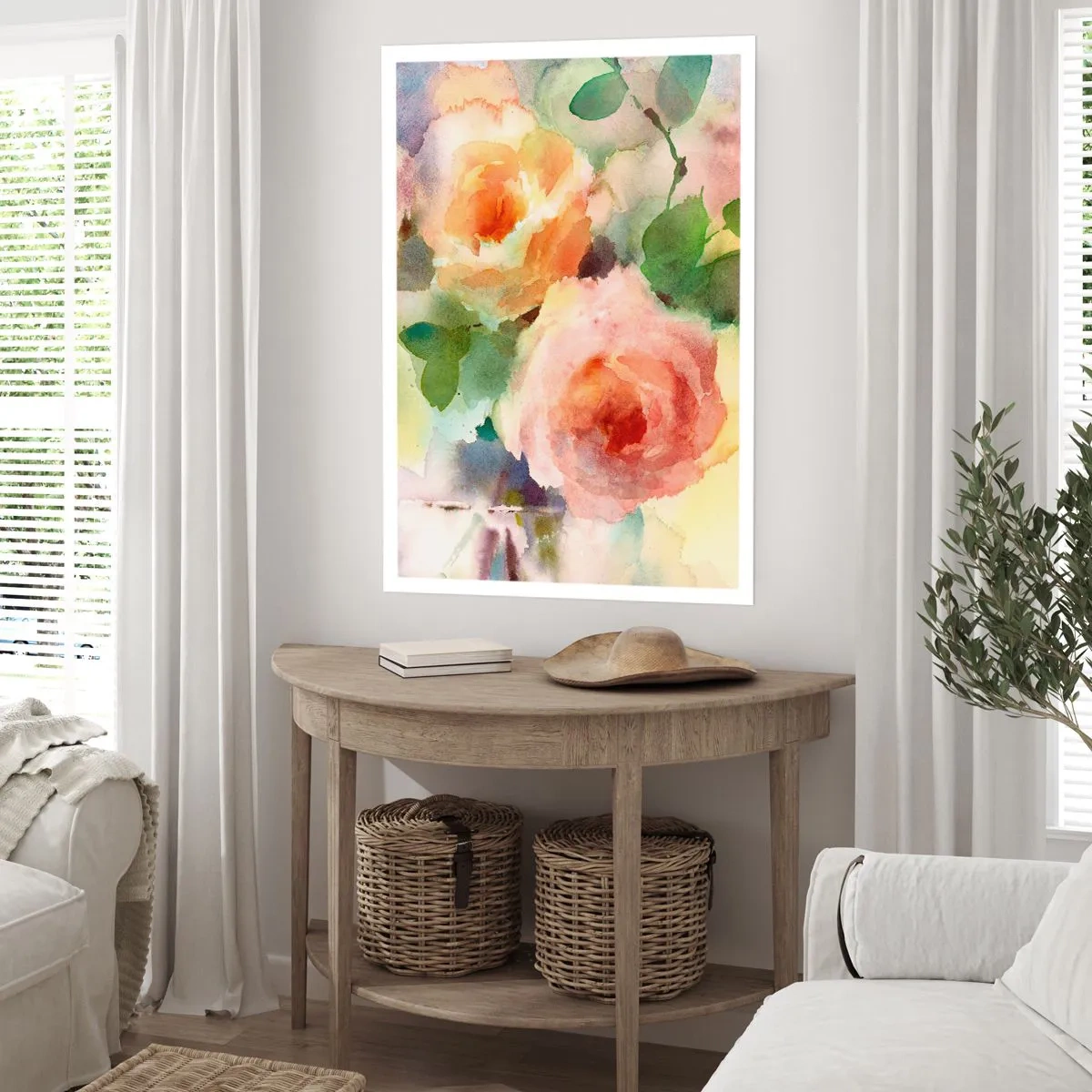 Affisch - Delikat som en akvarell - 61x91 cm