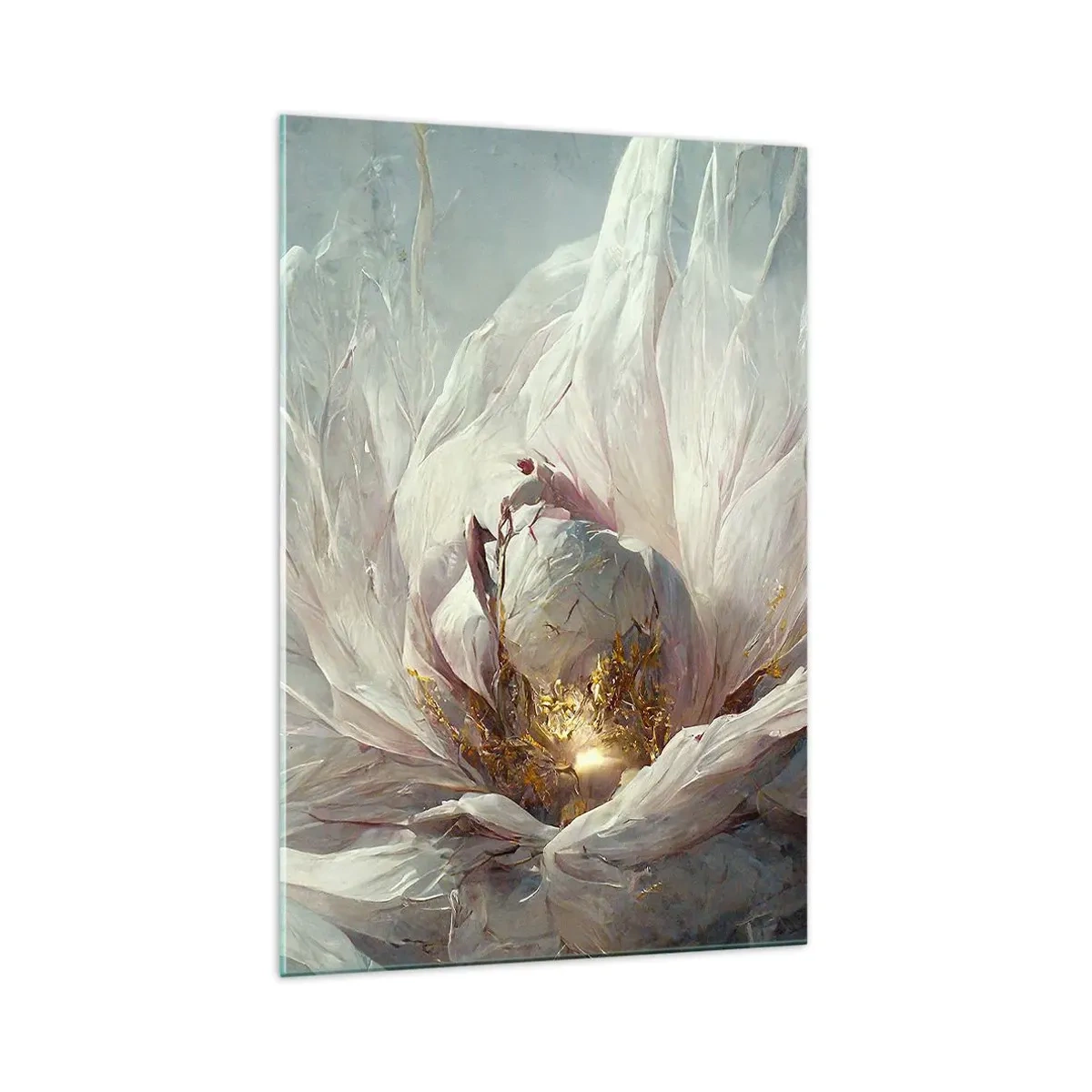 Glastavla - Bild på glas - Blommar en gång på hundra år - 70x100 cm