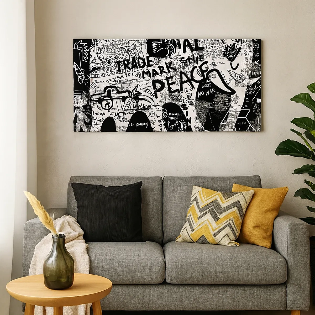 Canvastavla - Bild på duk - Rik gatuvärld - 30x30 cm