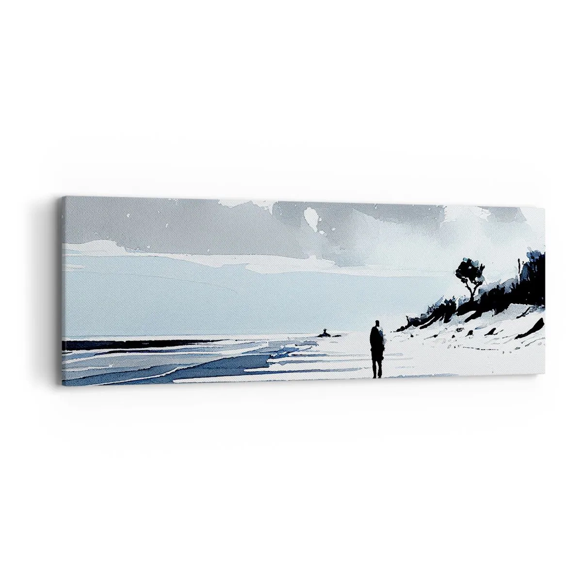 Canvastavla - Bild på duk - Ensam - 90x30 cm