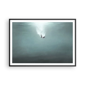 Affisch i svart ram - I havets famn - 100x70 cm