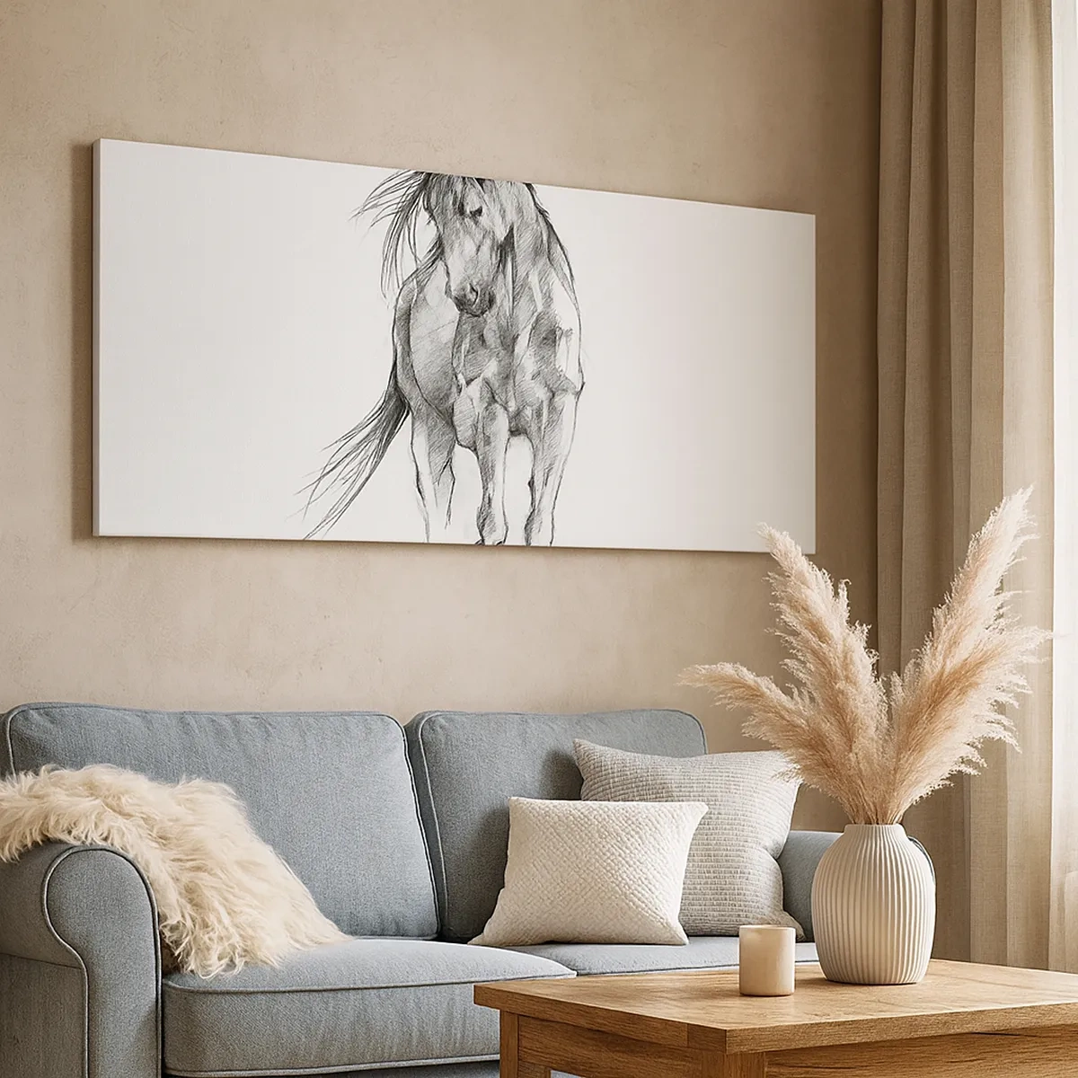 Canvastavla - Bild på duk - Elegant trav - 30x30 cm