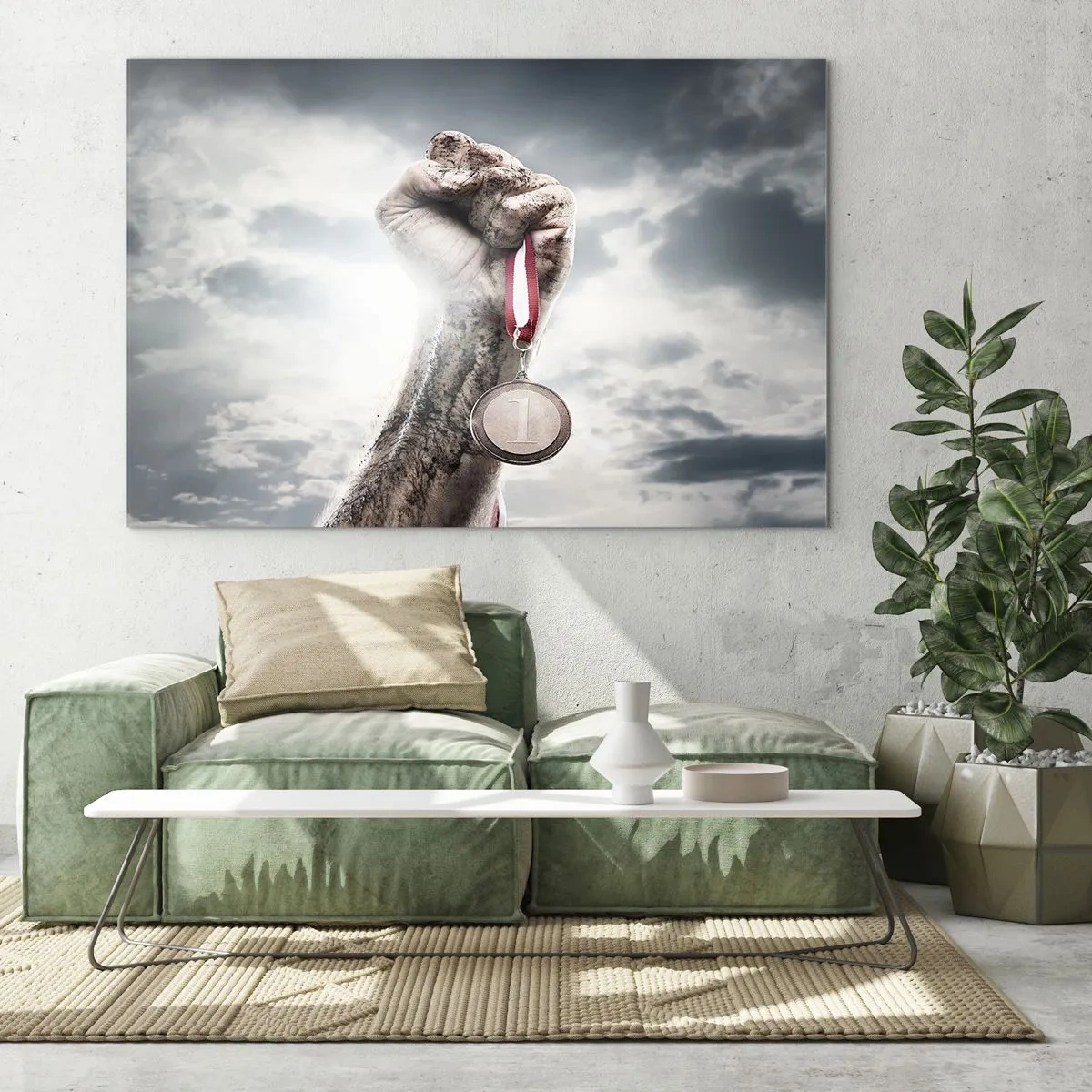 Glastavla - Bild på glas - Per aspera ad astra - 120x80 cm