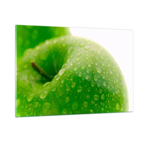 Glastavla - Bild på glas - Kylig grön fräschhet - 120x80 cm