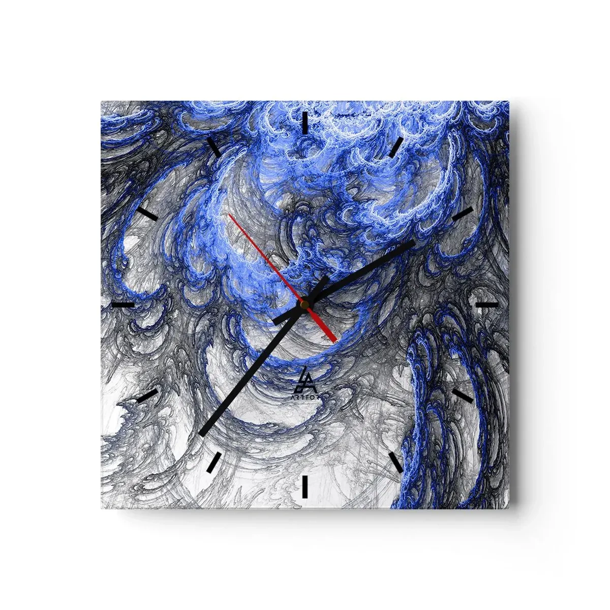 Väggklocka - Klocka på glas - Vågens födsel - 30x30 cm
