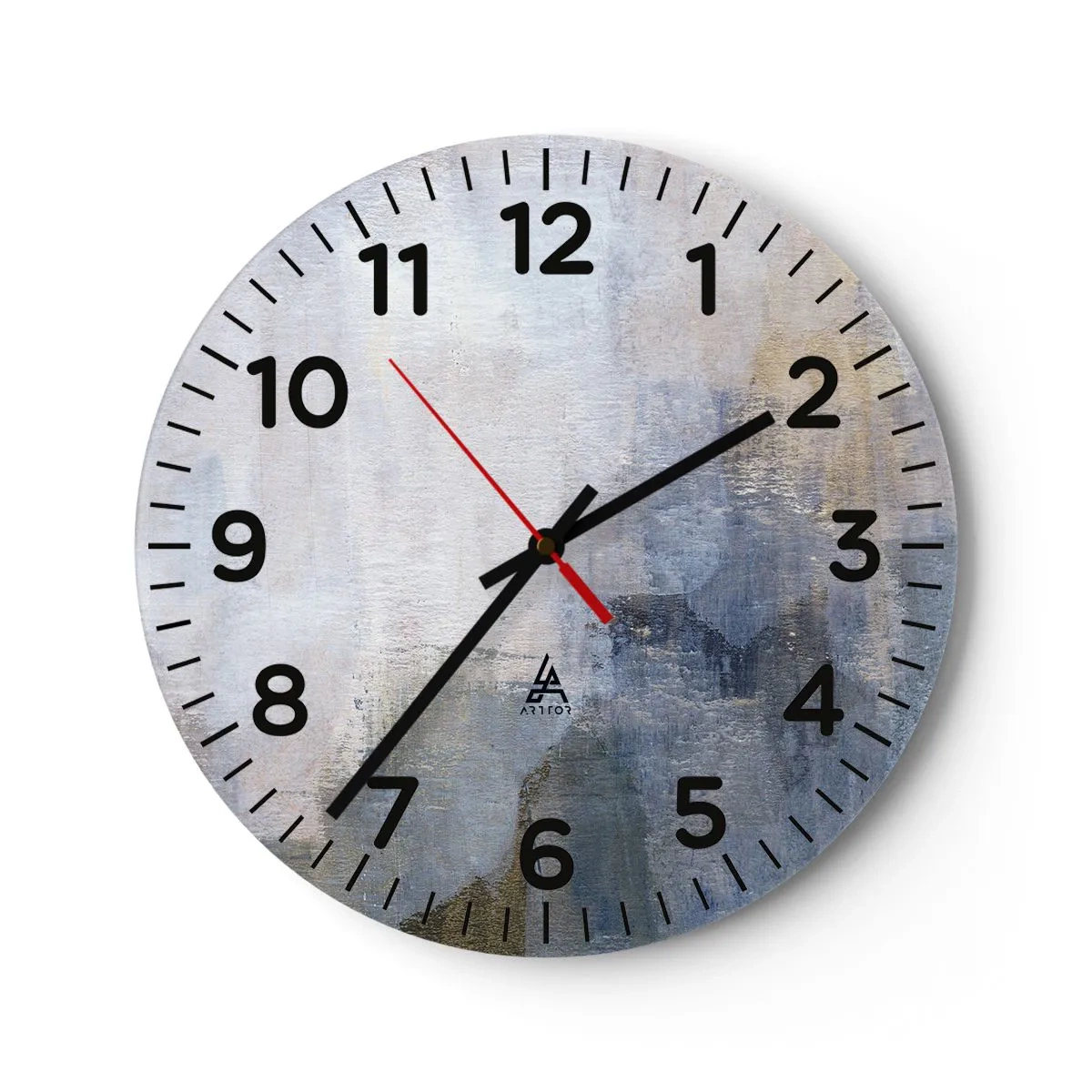 Väggklocka - Klocka på glas - Färgernas toner och ackord - 30x30 cm