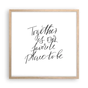 Affisch i ram av ljusek - Känner du också det? - 50x50 cm