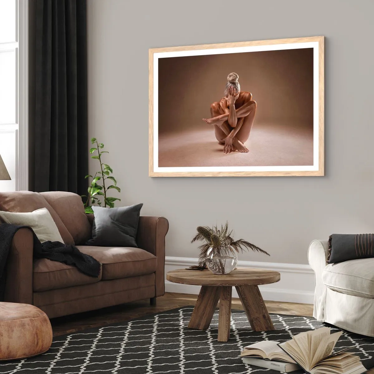 Affisch i ram av ljusek - Kroppens och själens enighet - 100x70 cm