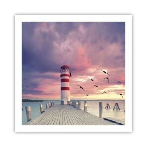 Affisch - Dags att bege sig till hamnen - 60x60 cm