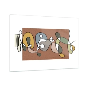 Glastavla - Bild på glas - En abstraktion värd att le åt - 100x70 cm