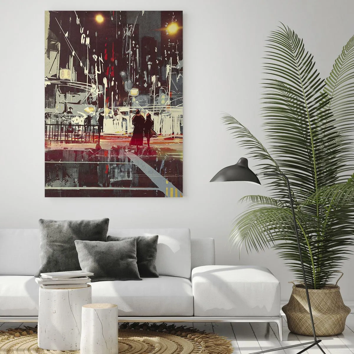 Glastavla - Bild på glas - Storstads passage - 50x70 cm