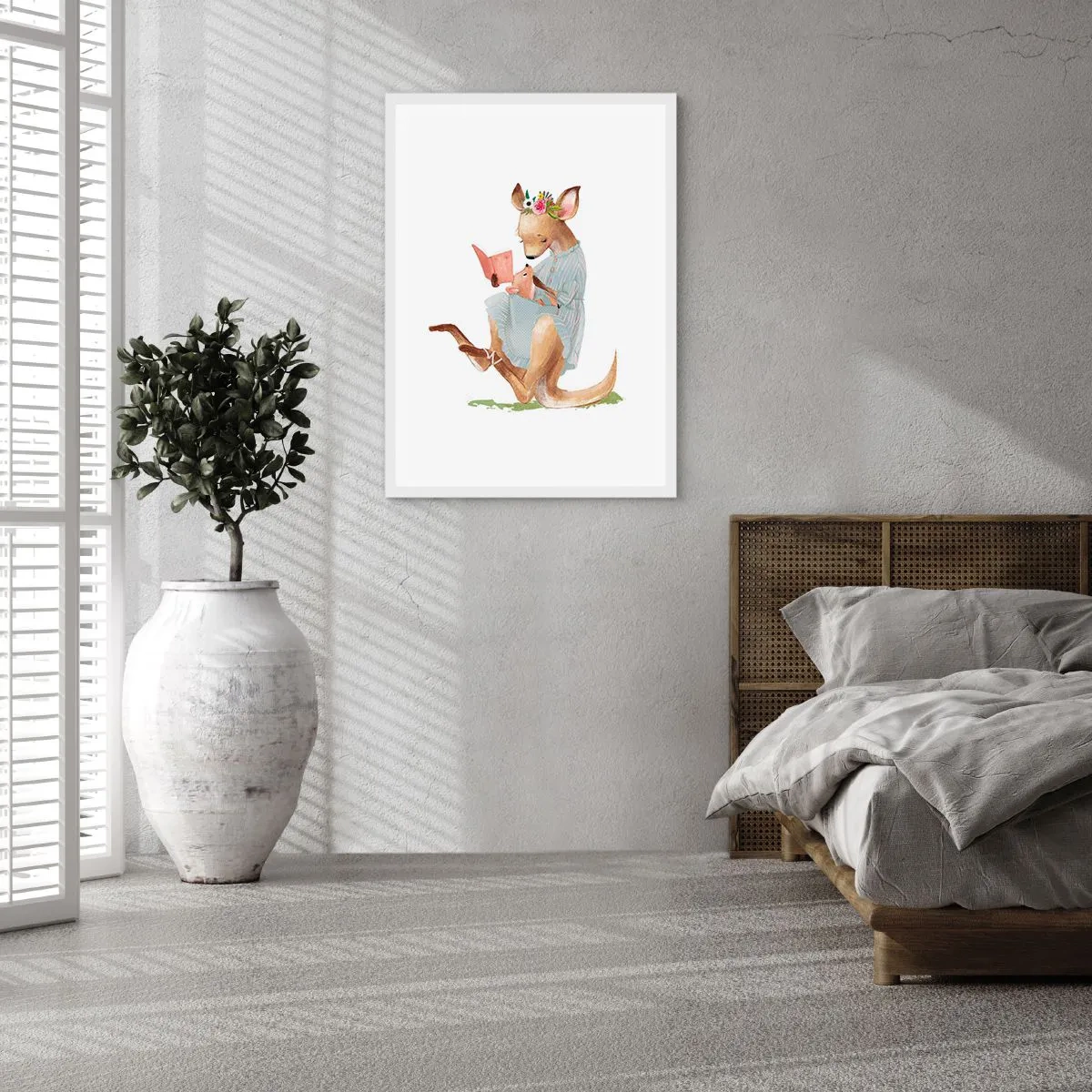 Affisch i vit ram - Mamma, läs för mig - 40x50 cm