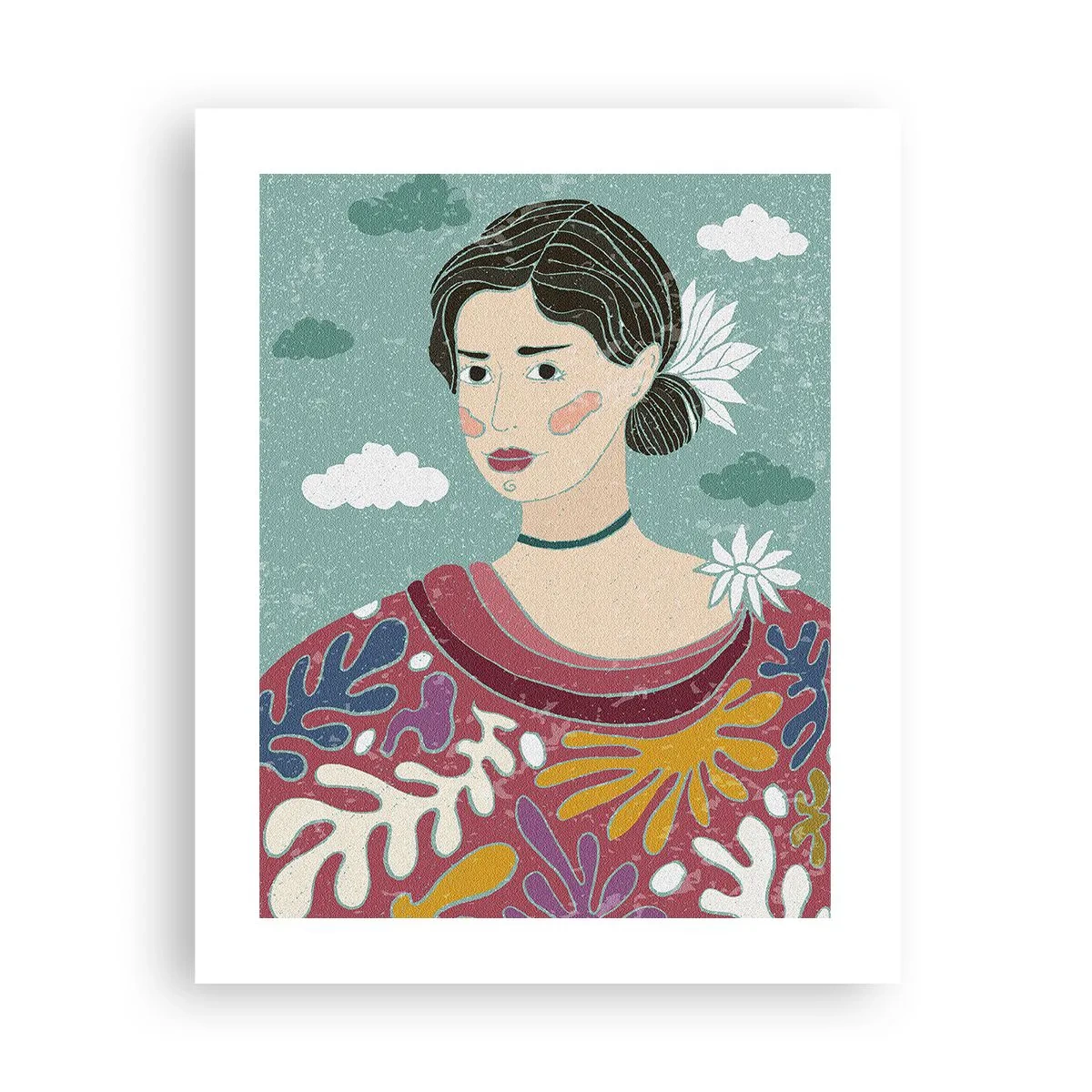 Affisch - Med melankoli i blicken - 40x50 cm