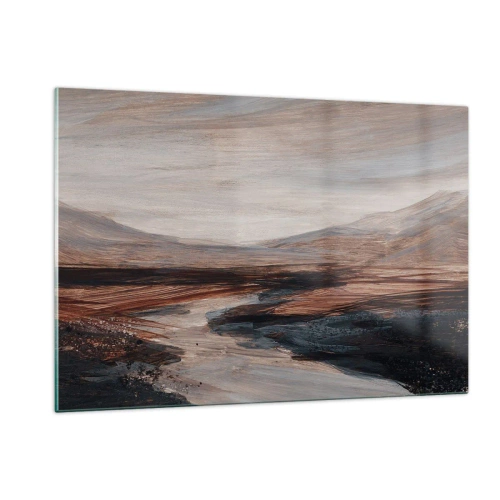 Glastavla - Bild på glas - Fridfull dal - 120x80 cm