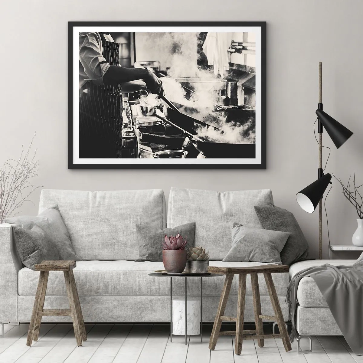 Affisch i svart ram - Alkemi av smaker - 100x70 cm