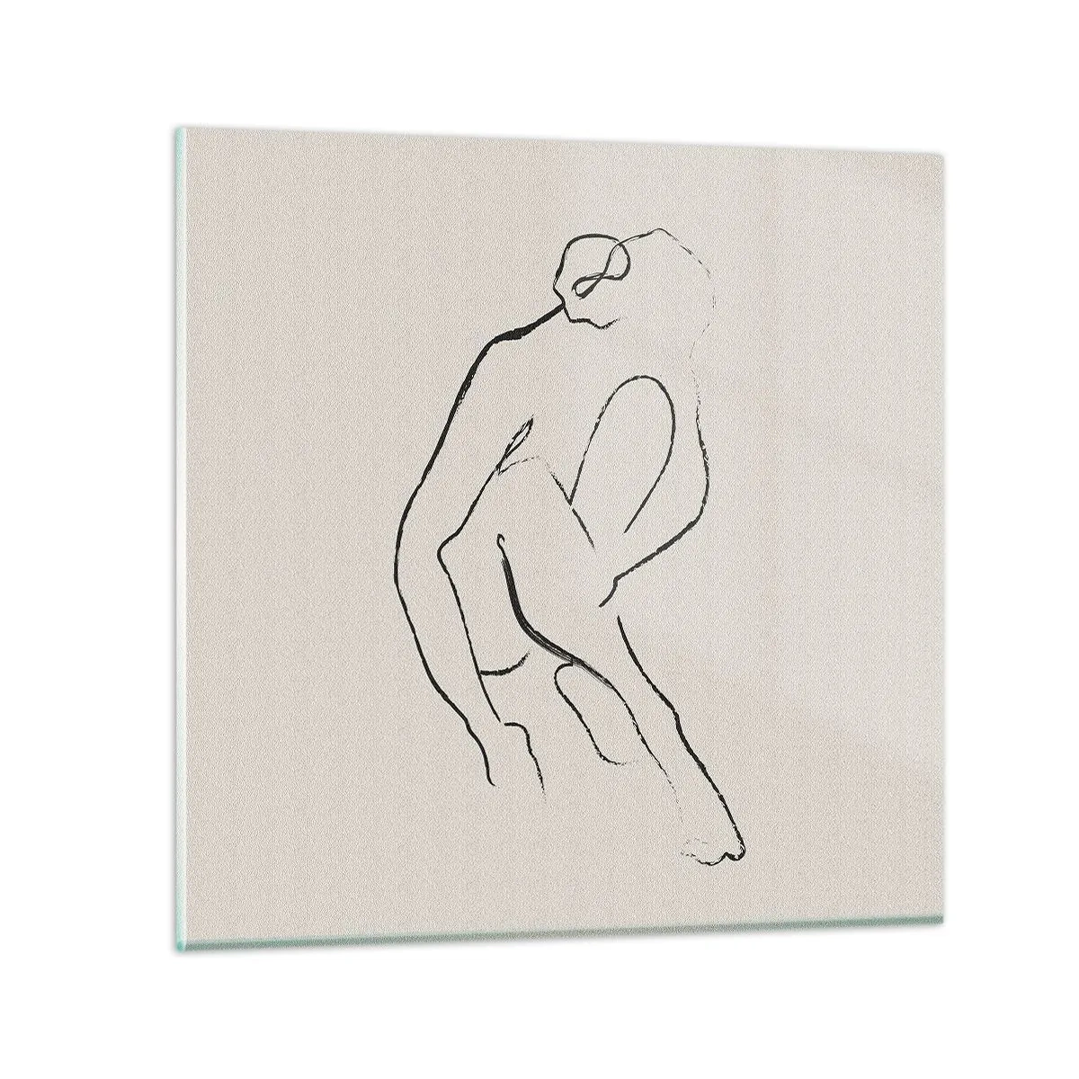 Glastavla - Bild på glas - Intim skiss - 40x40 cm