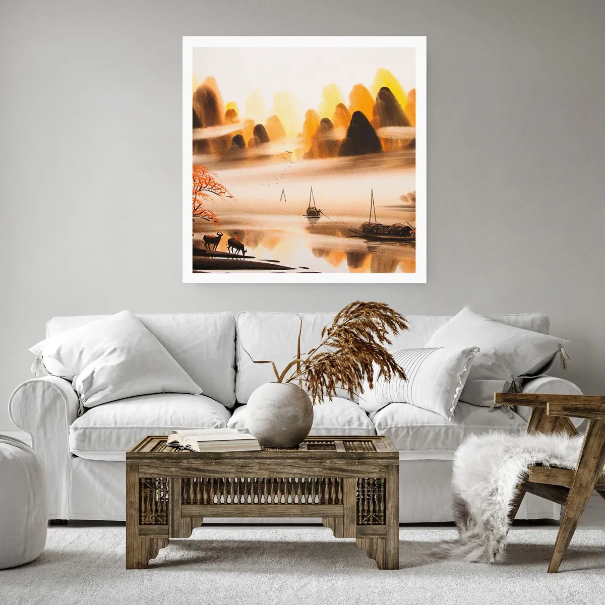 Affisch - Längre bort än Fjärran Östern - 40x40 cm