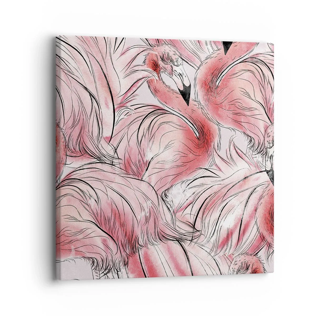 Canvastavla - Bild på duk - Fåglarnas corps de ballet - 30x30 cm