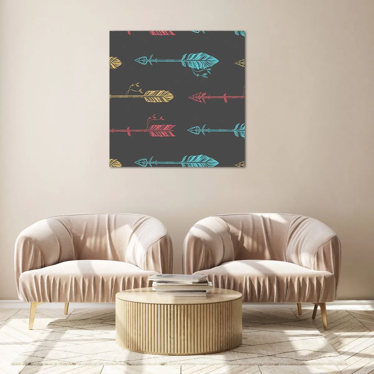 Glastavla - Bild på glas - I ordning - 70x70 cm