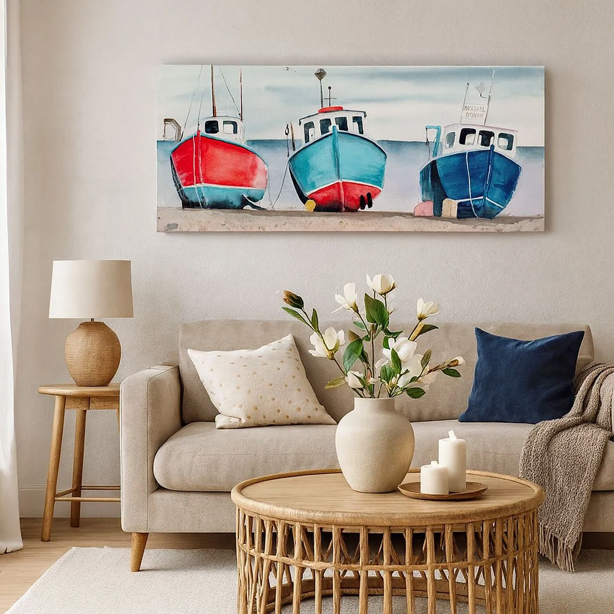 Canvastavla - Bild på duk - Redo för fångst - 100x40 cm