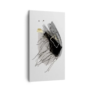 Canvastavla - Bild på duk - I svart och guld - 45x80 cm