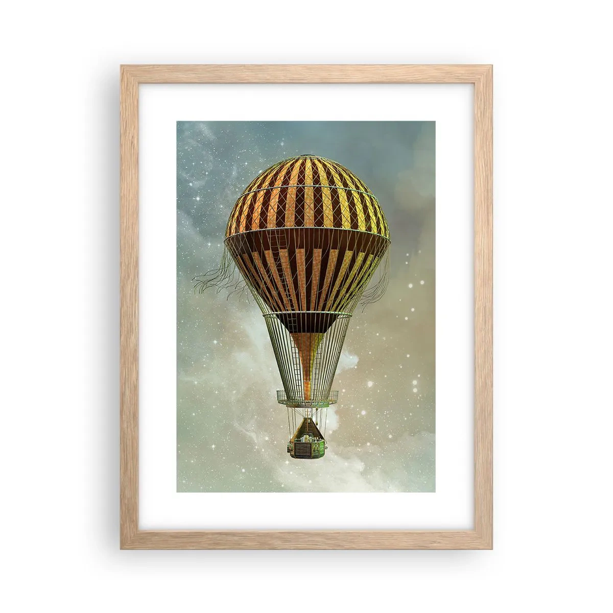 Affisch i ram av ljusek - Banbrytande flygningar - 30x40 cm