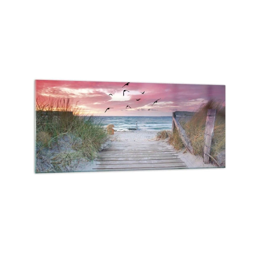Glastavla - Bild på glas - Östersjöimpression - 120x50 cm