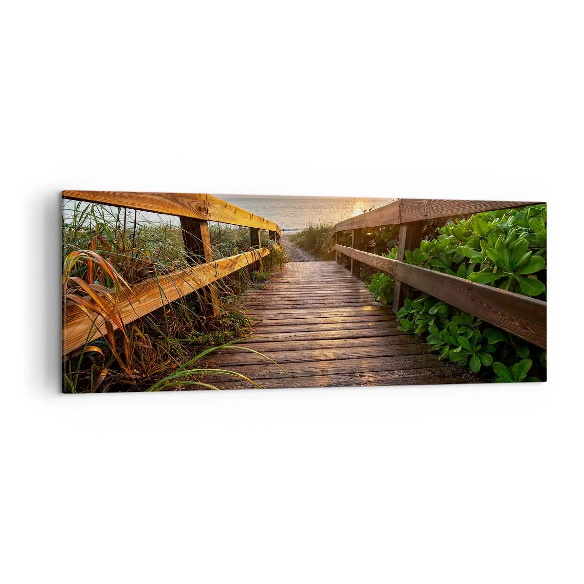Canvastavla - Bild på duk - Direkt till stranden - 140x50 cm