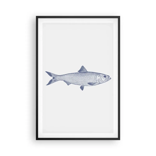 Affisch i svart ram - Hälsningar från de nordliga haven - 61x91 cm