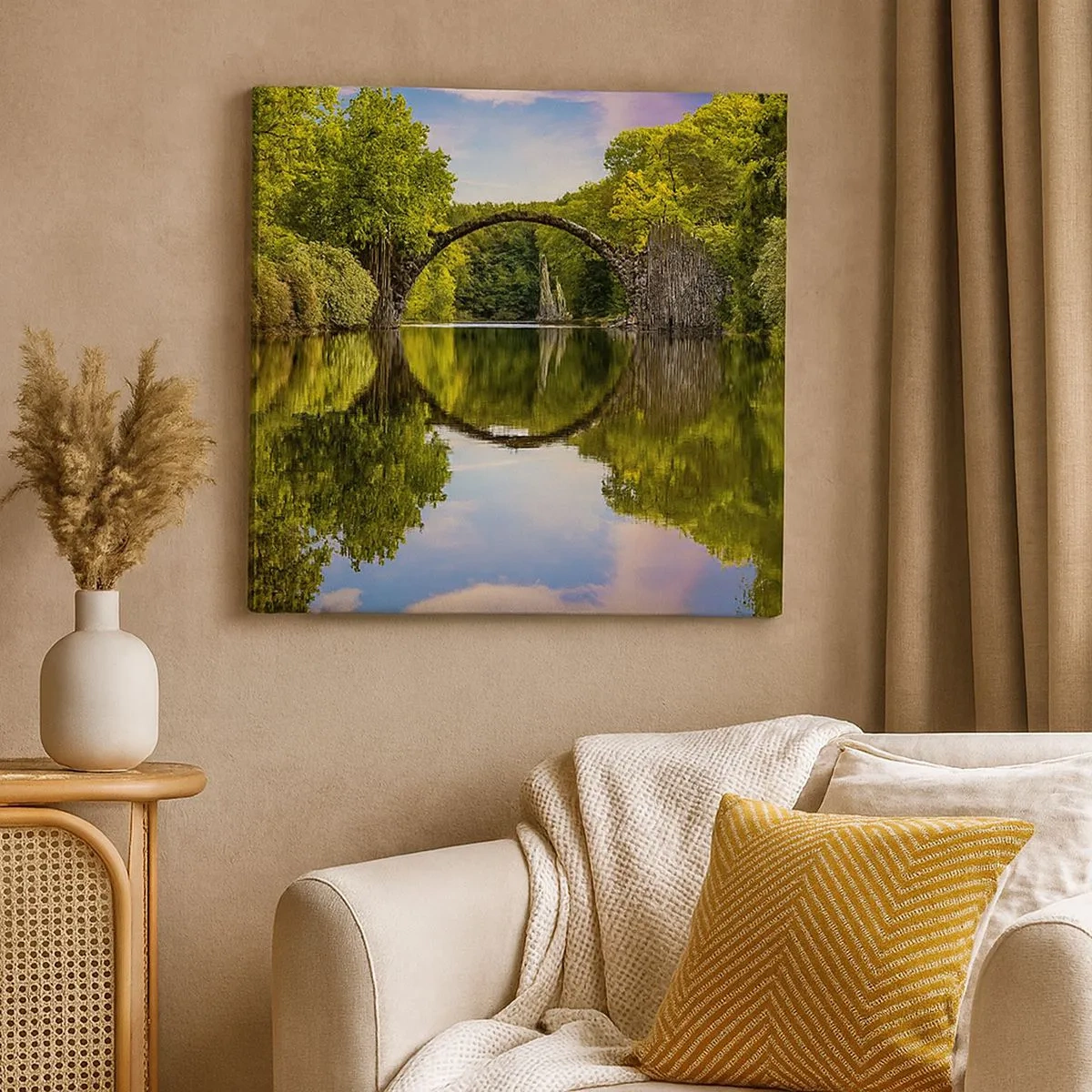 Canvastavla - Bild på duk - På skarven mellan två världar - 30x30 cm