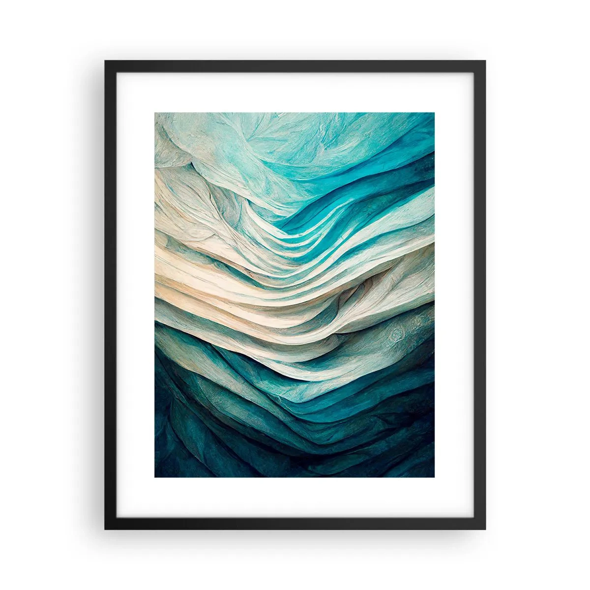 Affisch i svart ram - Blå omättlighet - 40x50 cm