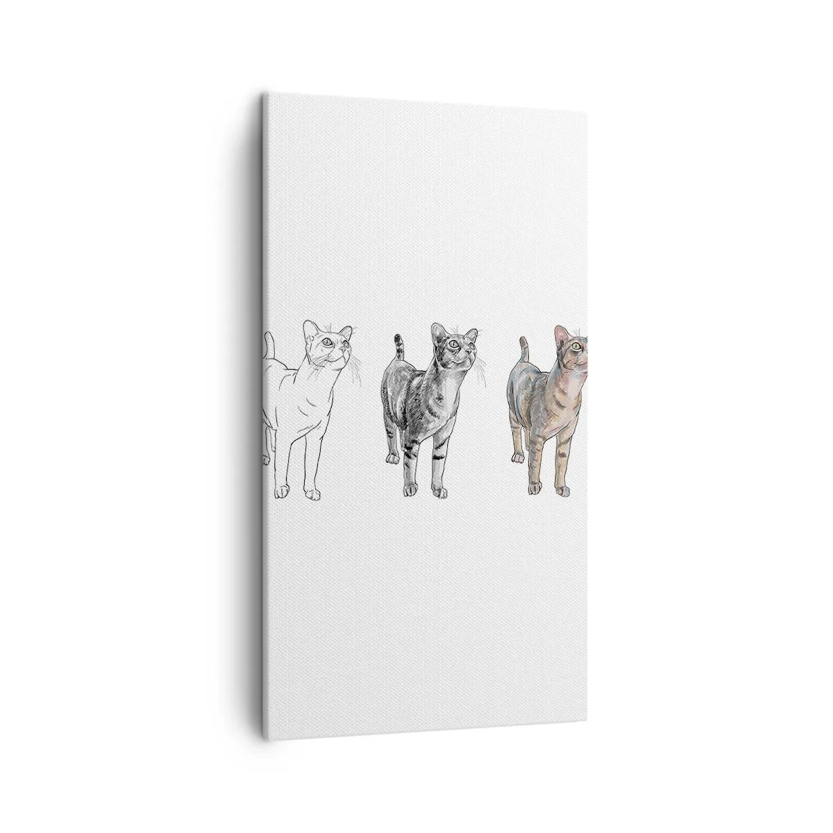 Canvastavla - Bild på duk - Teckningslektion - 45x80 cm