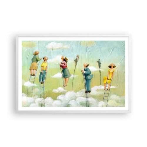 Affisch i vit ram - Efter din dröm - 91x61 cm