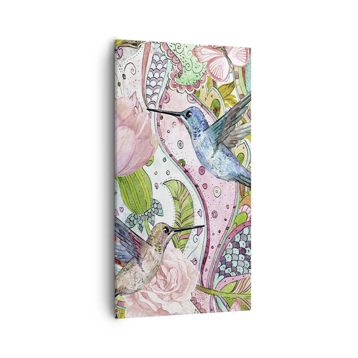 Canvastavla - Bild på duk - Inbäddade i klätterväxter - 55x100 cm