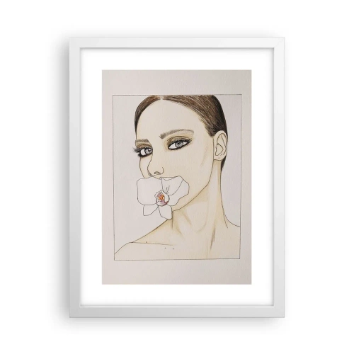 Affisch i vit ram - Elegansens och skönhetens symbol - 30x40 cm