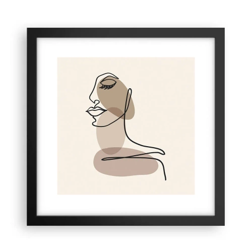 Affisch i svart ram - Skönhetens säkra linje - 30x30 cm