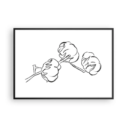 Affisch i svart ram - Bomullsdun - 100x70 cm