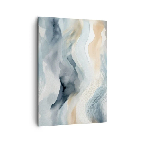 Canvastavla - Bild på duk - Snöig och dimmig abstraktion - 50x70 cm