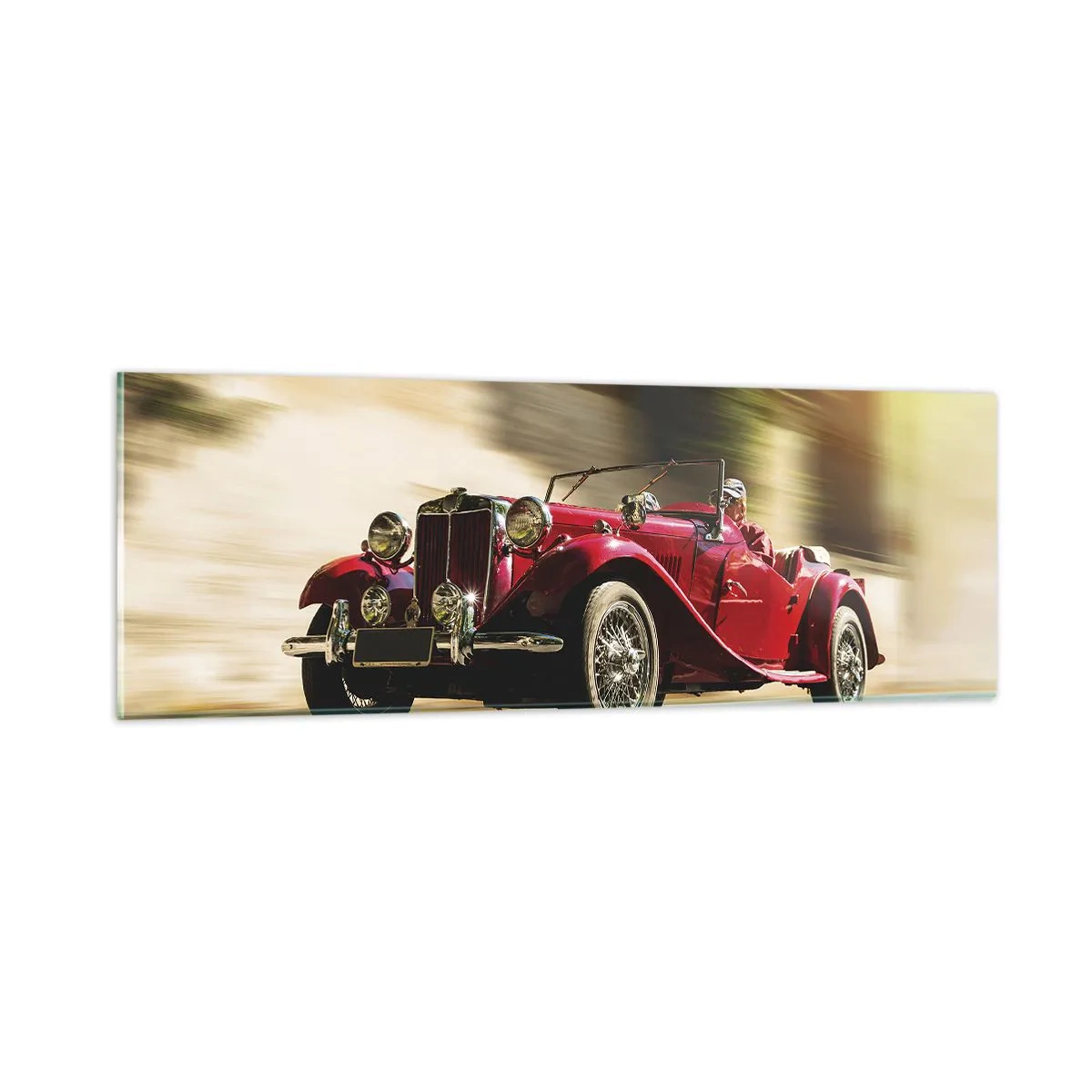 Glastavla - Bild på glas - Vackrare än Nike från Samothrakis - 90x30 cm