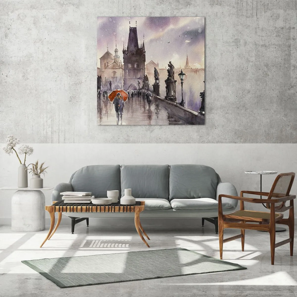 Glastavla - Bild på glas - Människor förändras inte - 60x60 cm