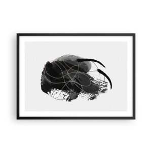 Affisch i svart ram - Uppkommen ur svärta - 70x50 cm