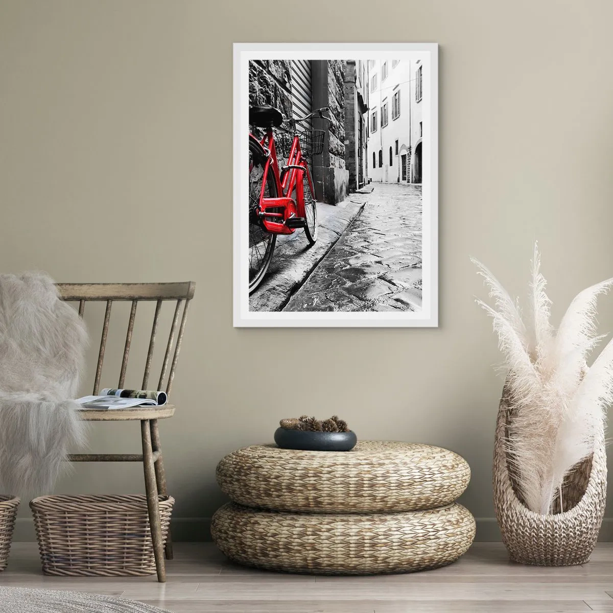 Affisch i vit ram - Den riktiga skönheten åldras inte - 61x91 cm