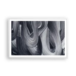 Affisch i vit ram - Verklighetens flythet - 91x61 cm